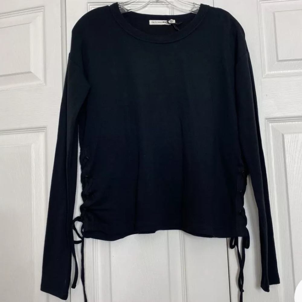 Rag & Bone Jean Size S Black Side
Lace-Up Long Sleeve T-Shirt
